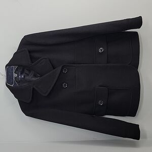 GAP black wool pea coat